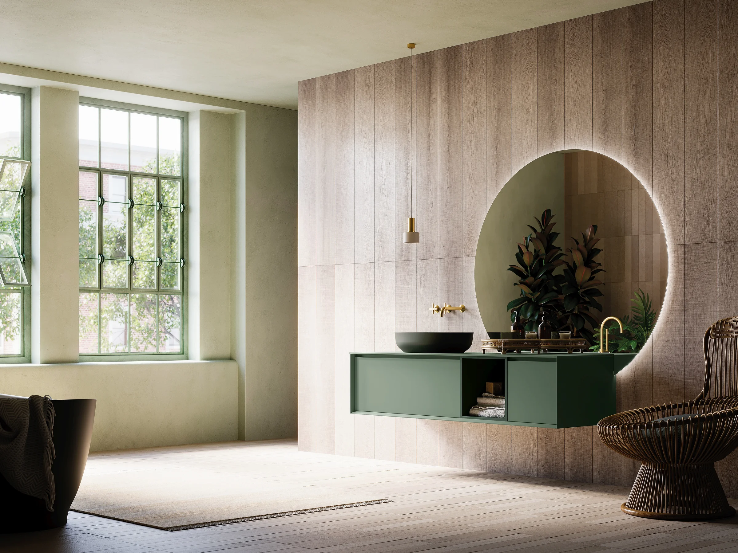 EDGE-MODULA 05/C — Auflagebecken in Salvia