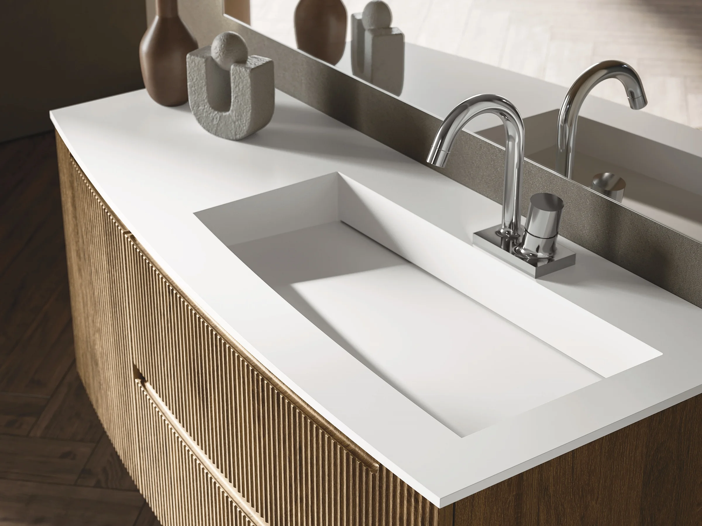 Ocritech — fugenloser Acryl-Waschtisch