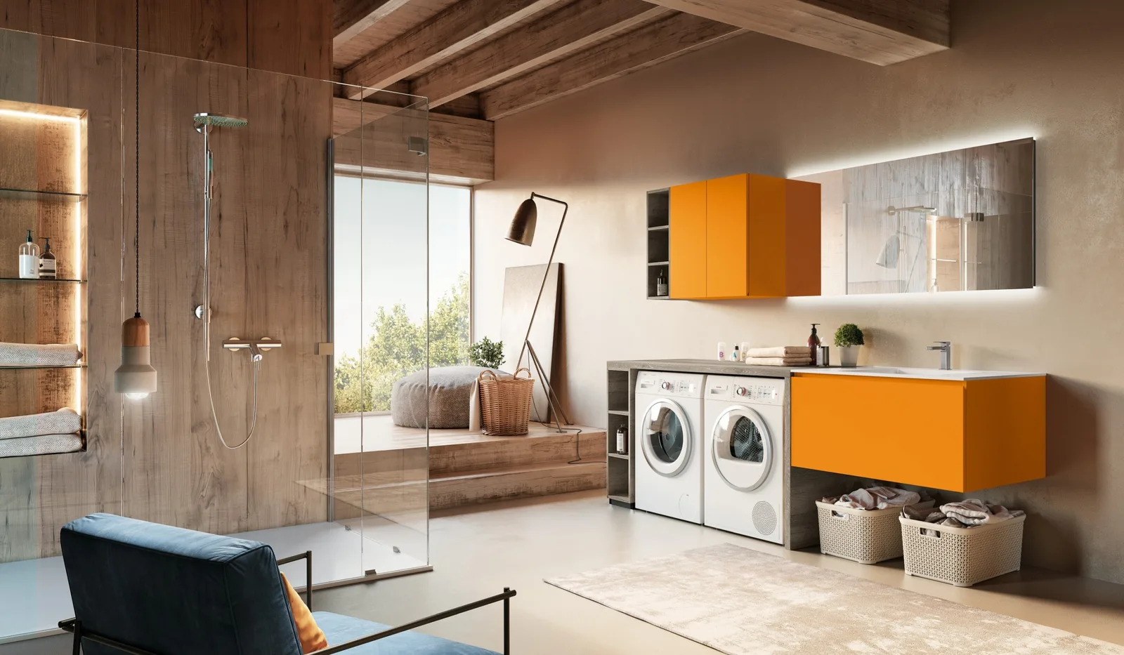 Waschmaschinenschrank weiss